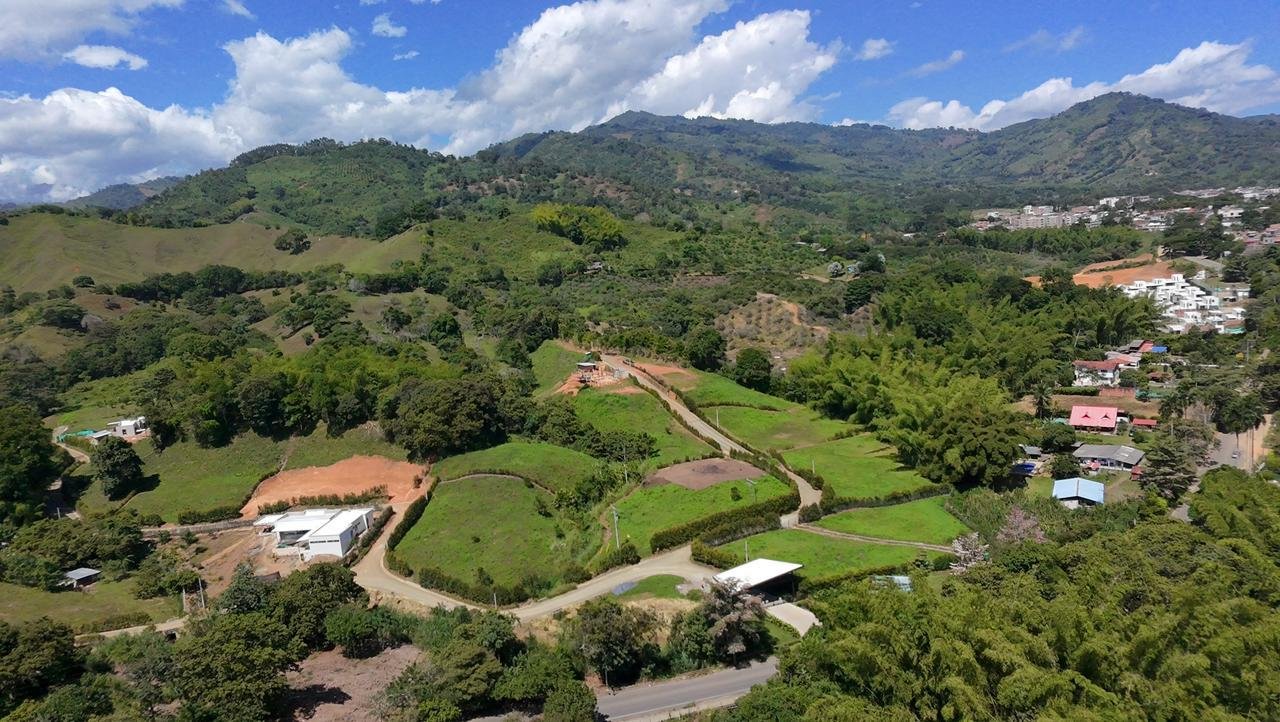 Vista aérea de los lotes