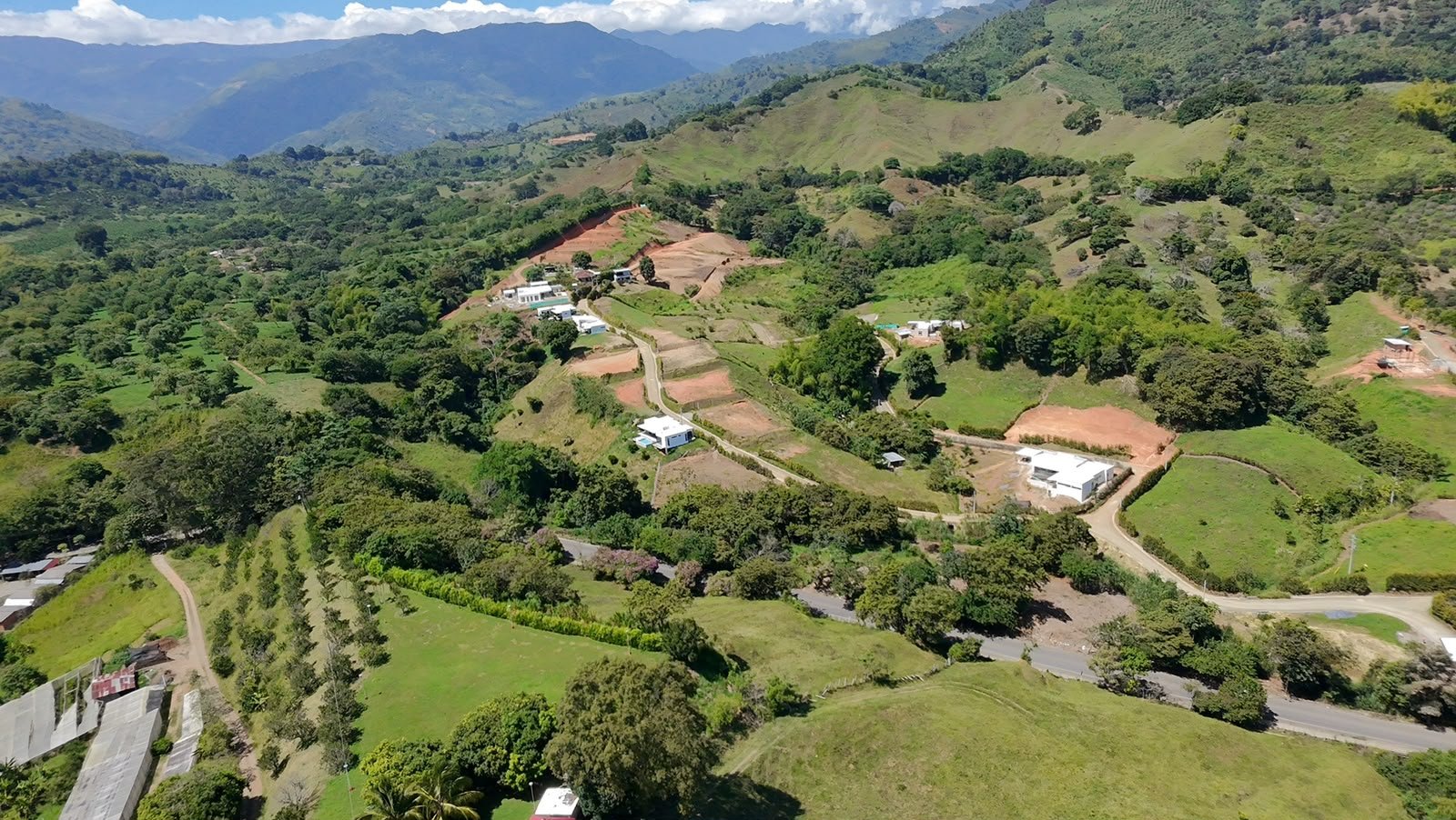 Vista aérea moderna del proyecto